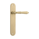 Door Lever Sarlat Oval Latch Brushed Brass H230xW40xP55mm in Brushed Brass
