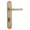 Door Lever Oslo Return Oval Privacy Brushed Brass CTC85mm L118xP56mm BPH240xW50mm Privacy Kit Tube Latch Split Cam 'T' Striker Brushed Brass Backset 60mm, Privacy Bolt Round Bolt Brushed Brass Backset 60mm in Brushed Brass