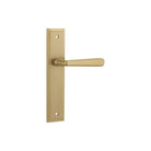 Door Lever Copenhagen Stepped Latch Pair Brushed Brass H237xW50xP61mm in Brushed Brass