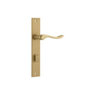 Door Lever Stirling Rectangular Privacy Pair Brushed Brass CTC85mm H240xW38xP64mm in Brushed Brass
