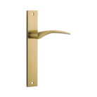 Door Lever Oxford on Long Backplate Brushed Brass H237xW50xP60mm in Brushed Brass