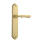Door Lever Sarlat Shouldered Latch Brushed Gold PVD H250xW48xP57mm in Brushed Gold PVD