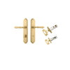 Door Lever Sarlat Shouldered Privacy Brushed Gold PVD CTC85mm H250xW48xP57mm Privacy Kit Tube Latch Split Cam 'T' Striker Brushed Gold PVD Backset 60mm, Privacy Bolt Round Bolt Brushed Gold PVD Backset 60mm in Brushed Gold PVD