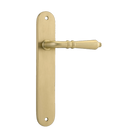 Door Lever Sarlat Oval Latch Brushed Gold PVD H240xW40xP55mm in Brushed Gold PVD
