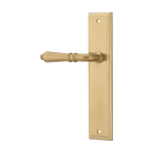 Door Lever Sarlat Stepped Latch Left Hand Fixed Brushed Gold PVD L111xP56mm BPH237xW50mm in Brushed Gold PVD