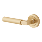 Door Lever Brunswick Rose Round Concealed Fix Left Hand Fixed Brushed Gold PVD L120xP60mm BPD52mm in Brushed Gold PVD