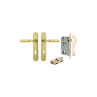 Door Lever Berlin Oval Brushed Gold PVD Key / Key Entrance Kit in Brushed Gold PVD
