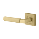 Door Lever Brunswick Rose Square Concealed Fix Left Hand Fixed Brushed Gold PVD L120xP60mm BPH52xW52mm in Brushed Gold PVD