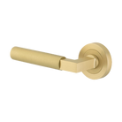 Door Lever Berlin Rose Round Concealed Fix Left Hand Fixed Brushed Gold PVD L120xP60mm BPD52mm in Brushed Gold PVD