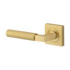 Door Lever Berlin Rose Square Concealed Fix Left Hand Fixed Brushed Gold PVD L120xP60mm BPH52xW52mm in Brushed Gold PVD