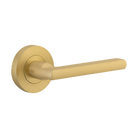 Door Lever Baltimore Rose Round Concealed Fix Pair Brushed Gold PVD L118xP57mm BPD52mm in Brushed Gold PVD