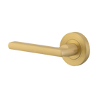 Door Lever Baltimore Rose Round Concealed Fix Left Hand Fixed Brushed Gold PVD L118xP57mm BPD52mm in Brushed Gold PVD