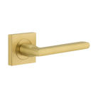 Door Lever Baltimore Rose Square Concealed Fix Pair Brushed Gold PVD L118xP57mm BPH52xW52mm in Brushed Gold PVD