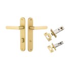 Door Lever Osaka Oval Brushed Gold PVD Privacy Kit in Brushed Gold PVD
