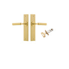 Door Lever Berlin Chamfered Brushed Gold PVD Passage Kit in Brushed Gold PVD