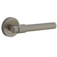 Door Lever Helsinki Rose Round Concealed Fix Pair Graphite PVD L137xP61mm BPD52mm in Graphite PVD
