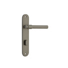 Door Lever Helsinki Oval Privacy Pair Graphite PVD CTC85mm L137xP58mm BPH240xW40mm in Graphite PVD