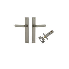 Door Lever Osaka Rectangular Graphite PVD Passage Kit in Graphite PVD