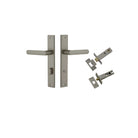 Door Lever Osaka Rectangular Graphite PVD Privacy Kit in Graphite PVD