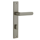Door Lever Osaka Rectangular Privacy Pair Graphite PVD CTC85mm L120xP52mm BPH240xW38mm in Graphite PVD