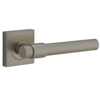 Door Lever Helsinki Rose Square Concealed Fix Pair Graphite PVD L137xP61mm BPH52xW52mm in Graphite PVD