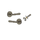 Door Lever Sarlat Rose Round Graphite PVD Privacy Kit in Graphite PVD