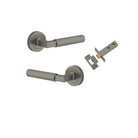 Door Lever Brunswick Rose Round Graphite PVD Passage Kit in Graphite PVD