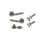 Door Lever Brunswick Rose Round Graphite PVD Privacy Kit in Graphite PVD