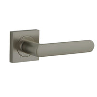 Door Lever Osaka Rose Square Concealed Fix Pair Graphite PVD L120xP55mm BPH52xW52mm in Graphite PVD