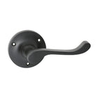 Door Lever Victorian Round Rose Pair Matt Black D63xP58mm
(Latch/Lock Sold Separately) in Matt Black