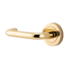 Iver Oslo Lever on Round Rose (Pair) — Polished Brass — LHTR20350LHF