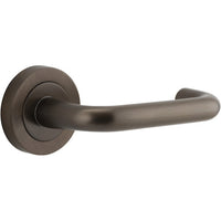 Door Lever Oslo Round Rose Pair Signature Brass D52xP57mm
(Latch/Lock Sold Separately) in Signature Brass