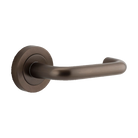 Iver Oslo Lever on Round Rose (Pair) — Signature Brass — LHTR20351