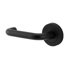 Iver Oslo Lever on Round Rose (Pair) — Matt Black — LHTR20353LHF