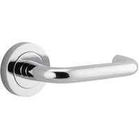 Door Lever Oslo Round Rose Pair Polished Chrome D52xP57mm
(Latch/Lock Sold Separately) in Polished Chrome