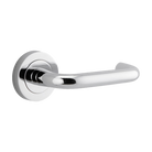 Iver Oslo Lever on Round Rose (Pair) — Polished Chrome — LHTR20354