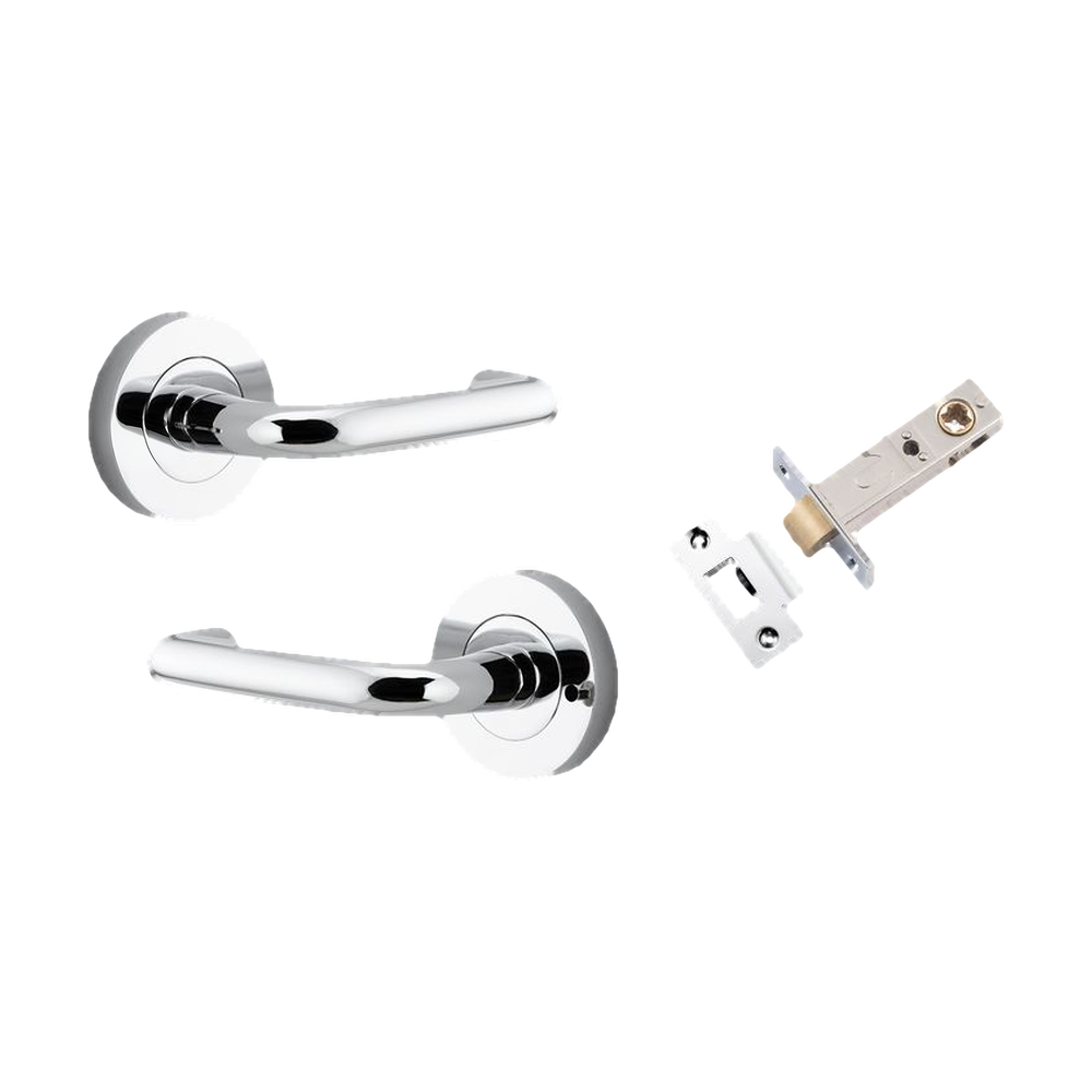 Iver Oslo Lever on Round Rose (Pair) — Polished Chrome — LHTR20354KPASS60