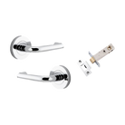 Iver Oslo Lever on Round Rose (Pair) — Polished Chrome — LHTR20354KPASS60