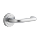 Iver Oslo Lever on Round Rose (Pair) — Brushed Chrome — LHTR20355