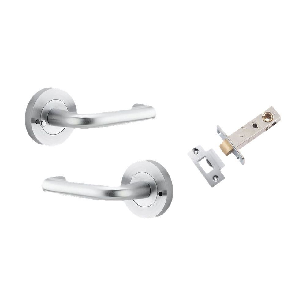 Iver Oslo Lever on Round Rose (Pair) — Brushed Chrome — LHTR20355KIBPRIV60