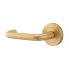 Iver Oslo Lever on Round Rose (Pair) — Brushed Brass — LHTR20356LHF