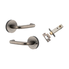 Iver Oslo Lever on Round Rose (Pair) — Distressed Nickel — LHTR20357KPASS60