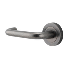 Iver Oslo Lever on Round Rose (Pair) — Distressed Nickel — LHTR20357LHF