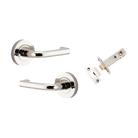 Iver Oslo Lever on Round Rose (Pair) — Polished Nickel — LHTR20358KIBPRIV60
