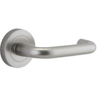 Door Lever Oslo Round Rose Pair Satin Nickel D52xP57mm
(Latch/Lock Sold Separately) in Satin Nickel