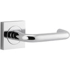 Door Lever Oslo Square Rose Pair Polished Chrome H52xW52xP57mm
(Latch/Lock Sold Separately) in Polished Chrome