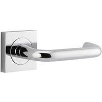 Door Lever Oslo Square Rose Pair Polished Chrome H52xW52xP57mm
(Latch/Lock Sold Separately) in Polished Chrome