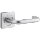 Door Lever Oslo Square Rose Pair Brushed Chrome H52xW52xP57mm
(Latch/Lock Sold Separately) in Brushed Chrome