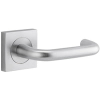 Door Lever Oslo Square Rose Pair Brushed Chrome H52xW52xP57mm
(Latch/Lock Sold Separately) in Brushed Chrome