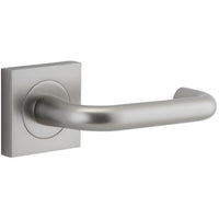 Door Lever Oslo Square Rose Pair Satin Nickel H52xW52xP57mm
(Latch/Lock Sold Separately) in Satin Nickel